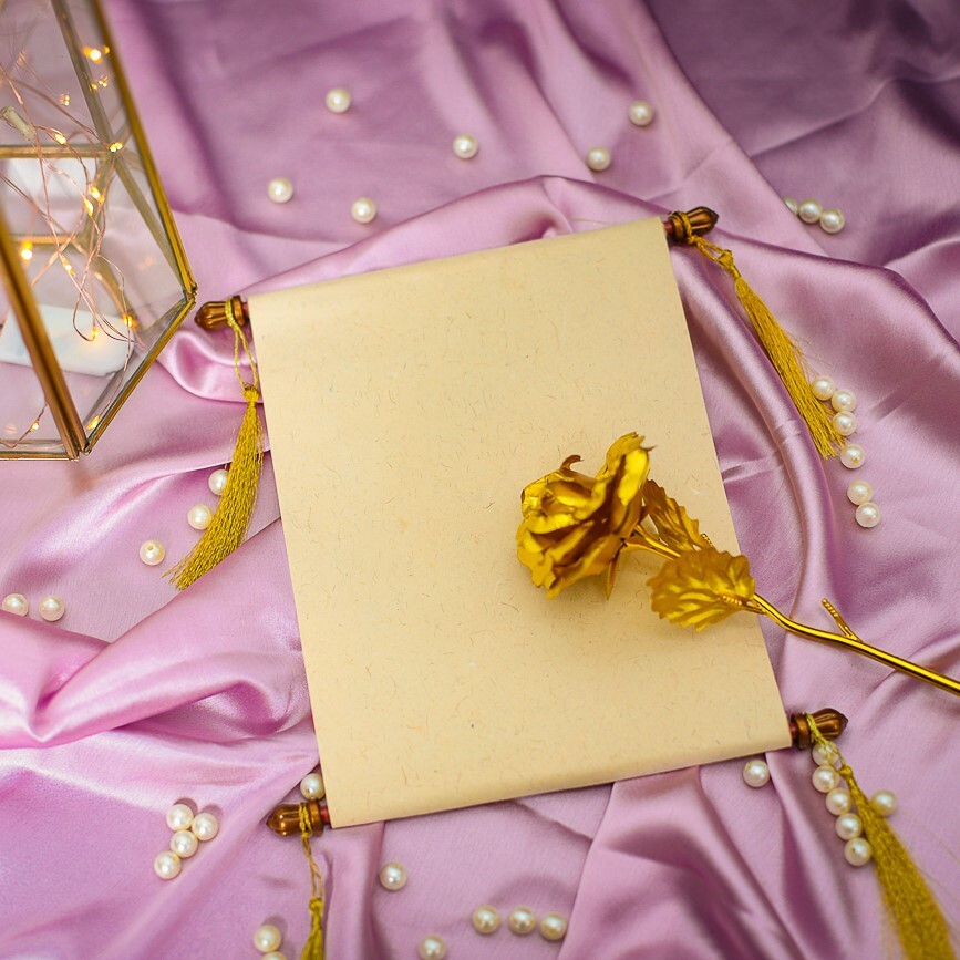 Invitation Scroll Farman - Color: Cream