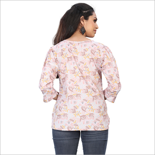 Ladies Classic Ravishing Tunic Top - Exquisite Fabric Blend, Customized Sizes, Vibrant Printed Patterns, Multicolor Options
