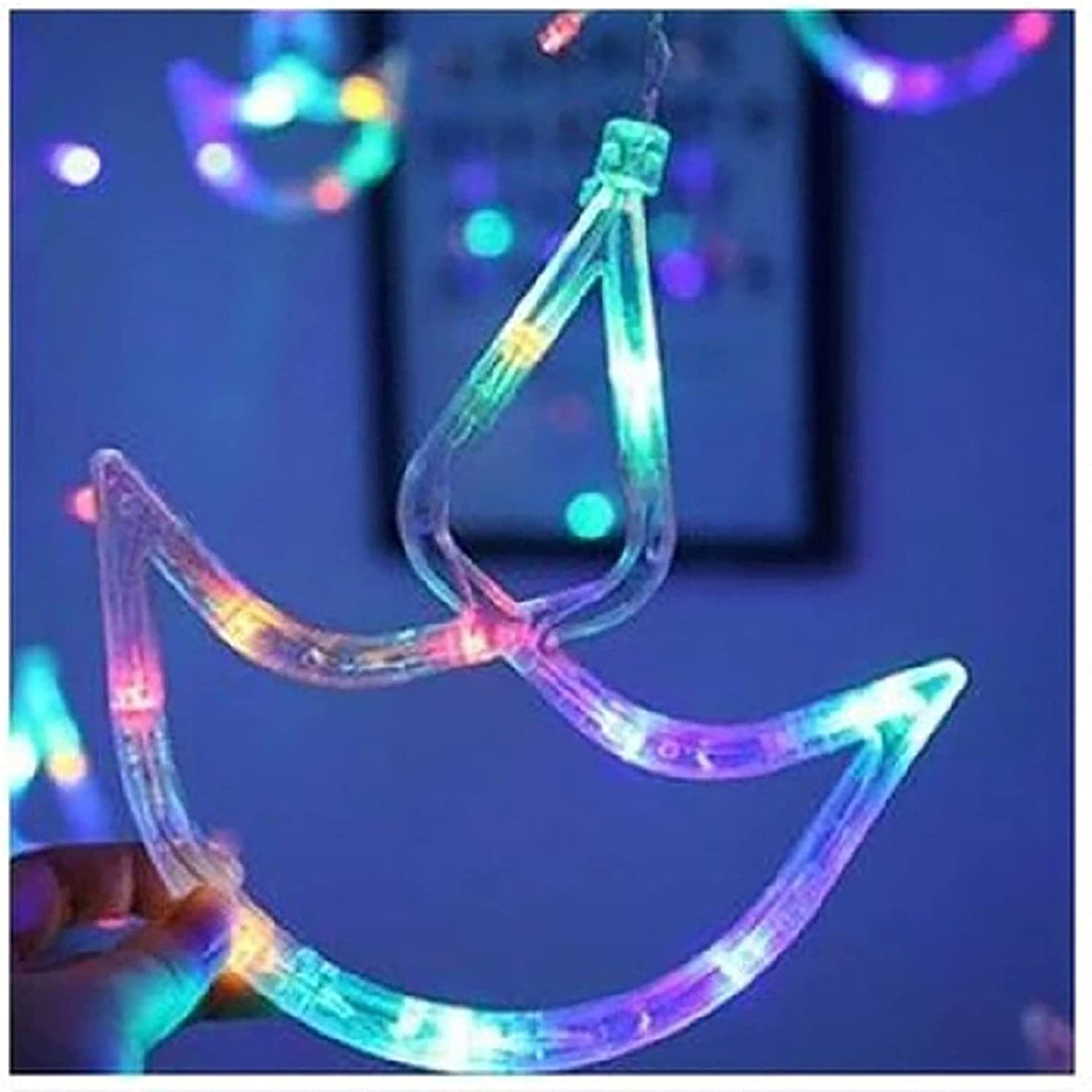 Diwali Curtain String Led Lights With 8 Flashing Modes Decoration Multi Color Light Length: 3  Meter (M)