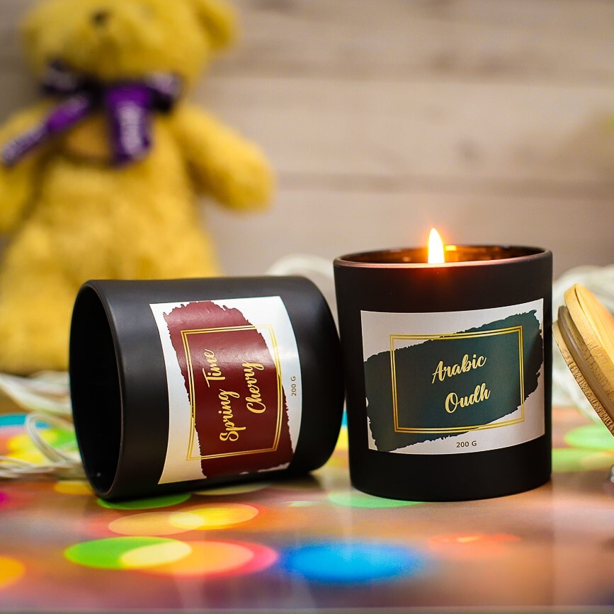 Midnight Flame Candles - Burning Time: 24-28 Hours