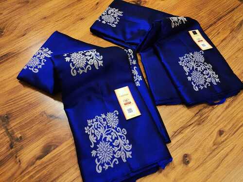 ब्लू सॉफ्ट सिल्क हैंडवॉवन कांजीवरम सिल्क