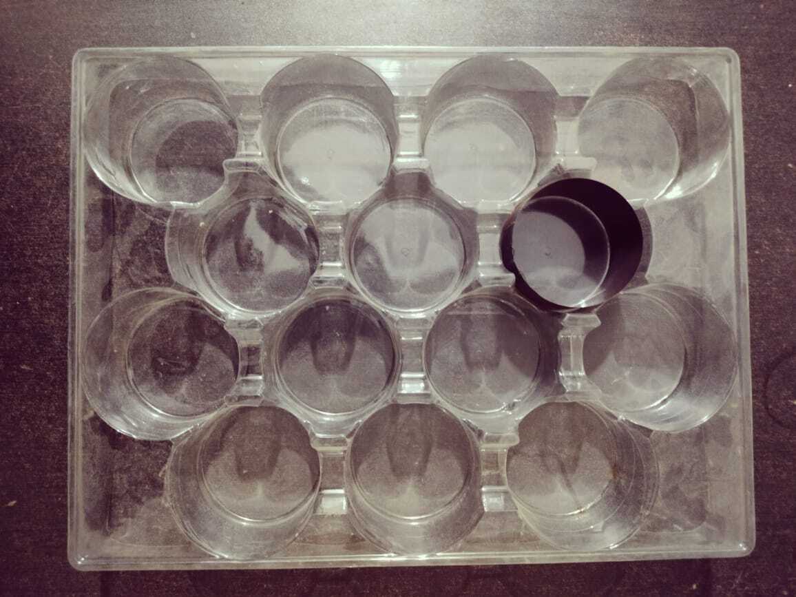 Voice Coil Blister - Plastic, 10x10x2 Cm, Transparent | Capacity: 12 Coils, Honeycomb Design, Clear Visibility, Lightweight, Durable Material