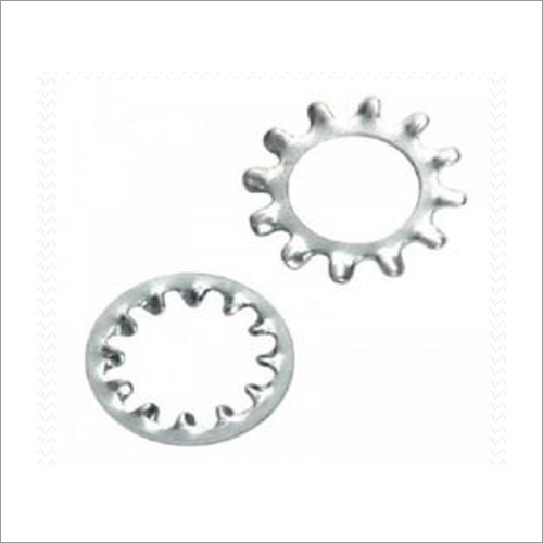 Star Washer - Mild Steel, Custom Size, Silver Color | Polished Surface Treatment, Ideal for Industrial Fastening Applications
