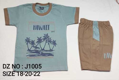 Boys T-shirt and Shorts Set - Cotton, Sizes L-XXL, Trendy Printed Design | Washable, Customized Logo, Short Sleeves, Ideal for Summer