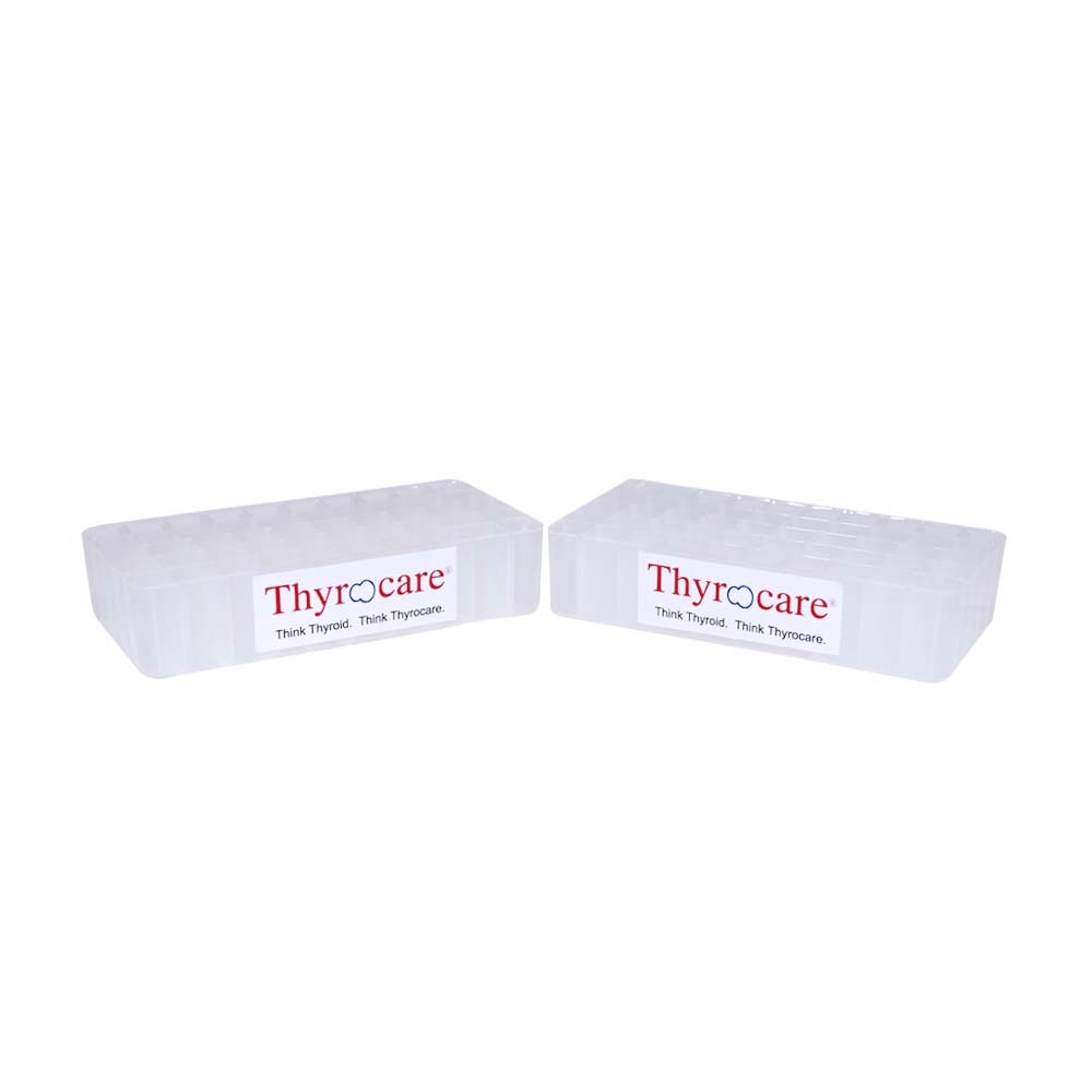 Test Tube Rack - Plastic, 11.5 X 7.5 X 2.5 Cm | 50 Holes, White Color, 1.2 Cm Hole Diameter