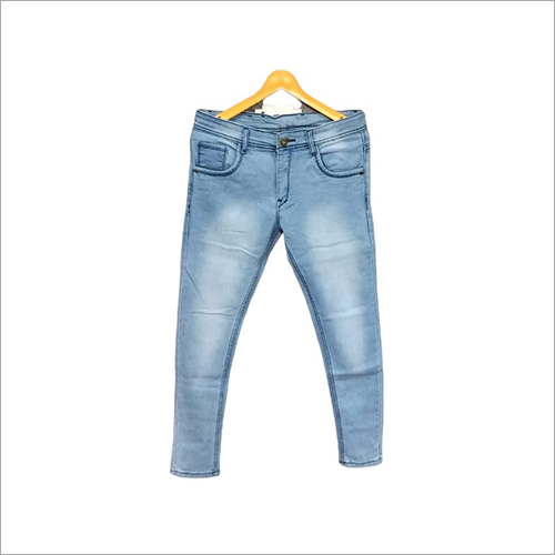 Denim Jeans - Quick Dry, Washable | Faded Blue Color, Plain Dyed Design For Men