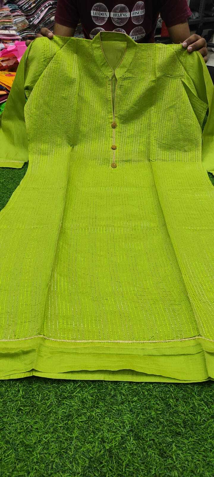 Unstitched Tops - Customized Size Full Sleeves | Breathable Washable All-season Ethnic Casual Wear With Customized Logo