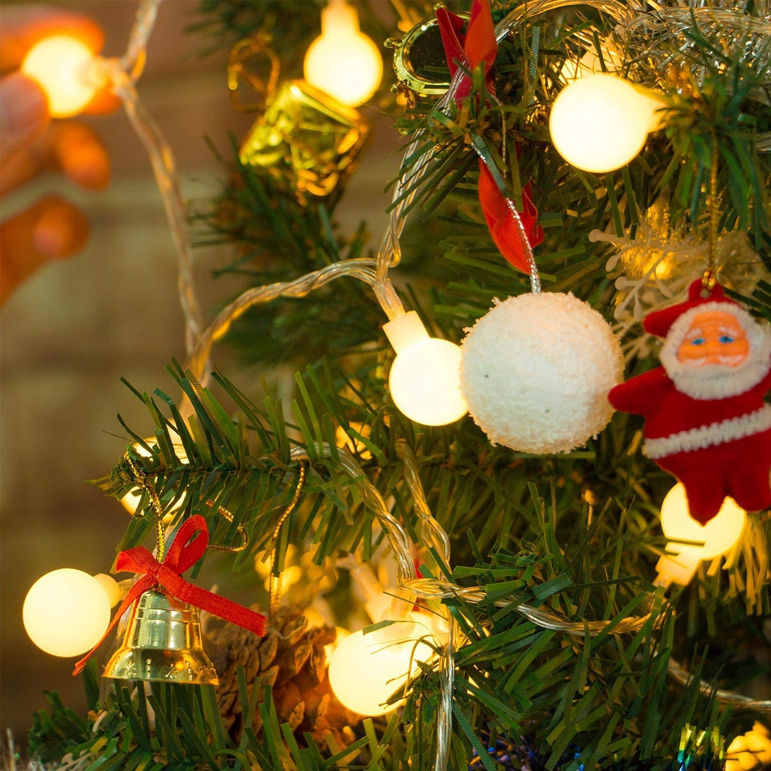Bubble Ball String Led Fairy Lights - 3 Meter Length, Warm White Plastic Material | 20 Bulbs, Indoor & Outdoor Decorative Lighting