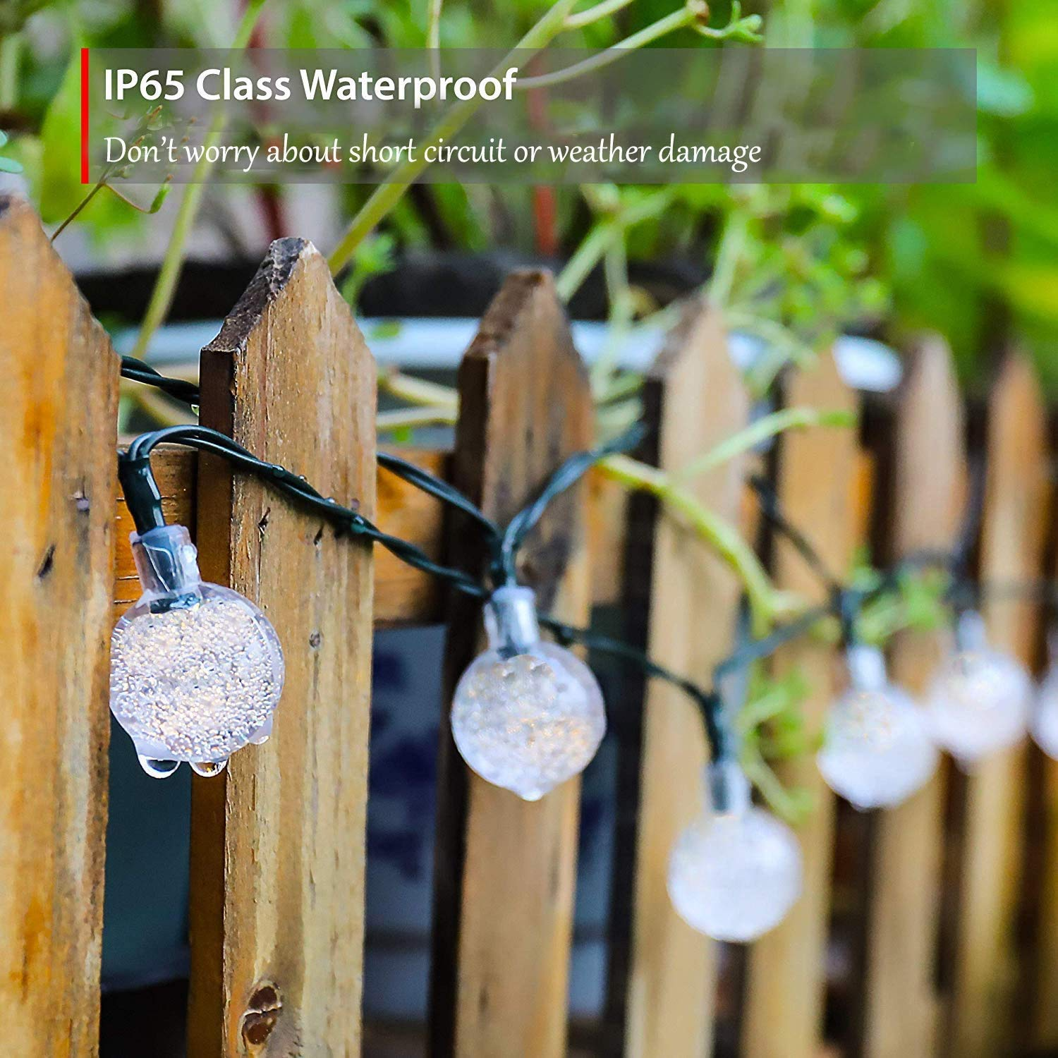 Crystal Ball Fairy Bubble String Led Lights For Decorations - Plastic Material, 2m Length, Multi Color Rgb | Customizable Designs For All Occasions
