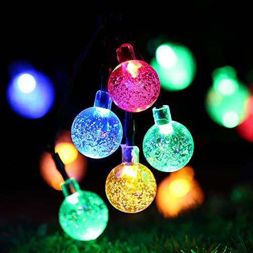Crystal Ball Fairy Bubble String Led Lights For Decorations - Plastic Material, 2m Length, Multi Color Rgb | Customizable Designs For All Occasions