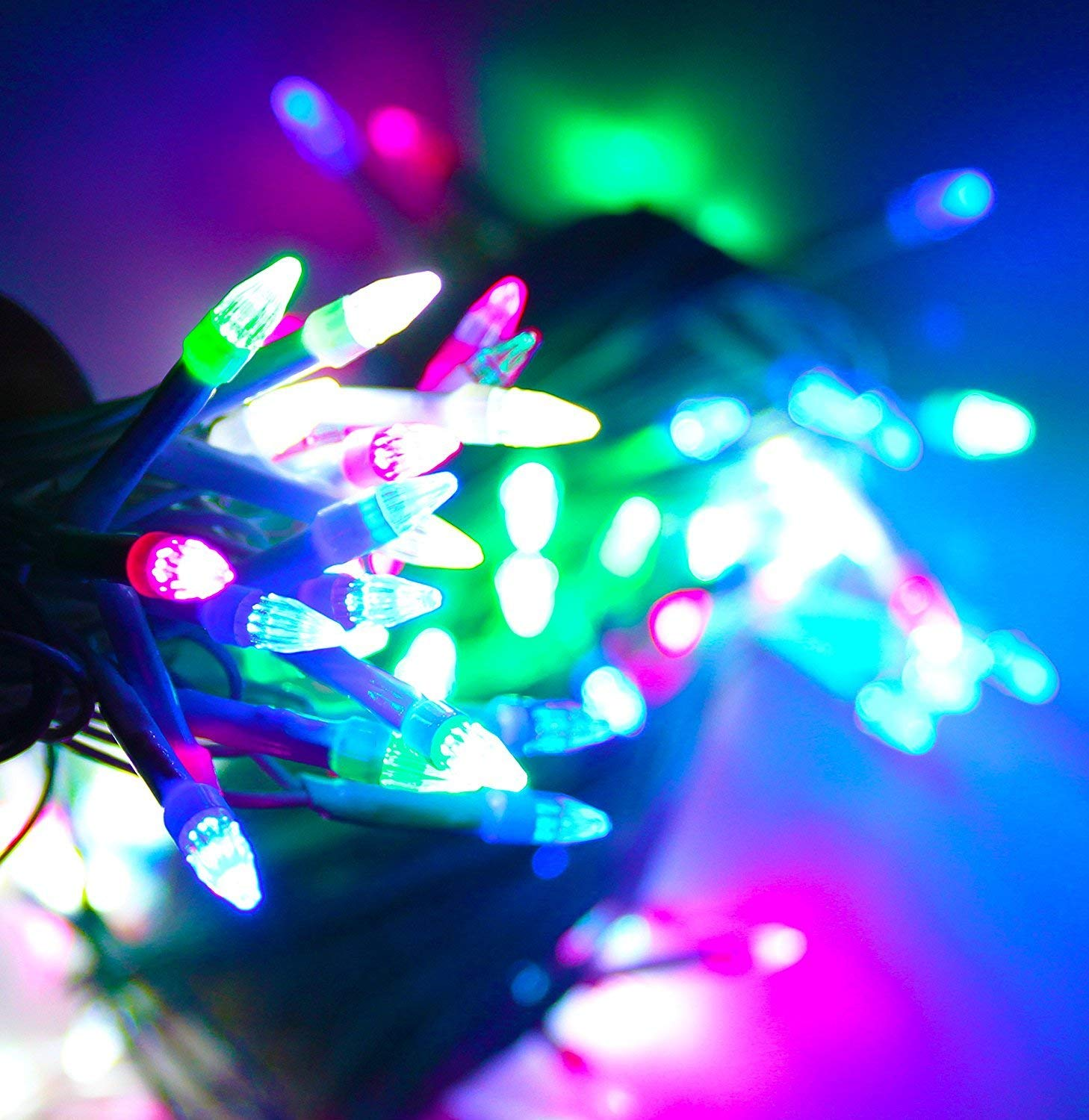 12m Led Copper Waterproof 8 Mode String Light - Plastic Material, Multicolor Rgb, Indoor & Outdoor Fairy Lights | Cherry Blossom Design, 360â° Lighting Angle