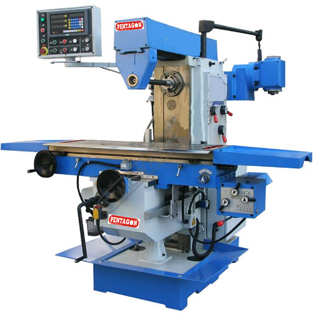 Knee Type Milling Machine - Iso50 Spindle Taper, 1500x360 Mm Table Size | High Stability, Automatic 3-axis Feeds, Vertical +45â°/-45â° Milling Head