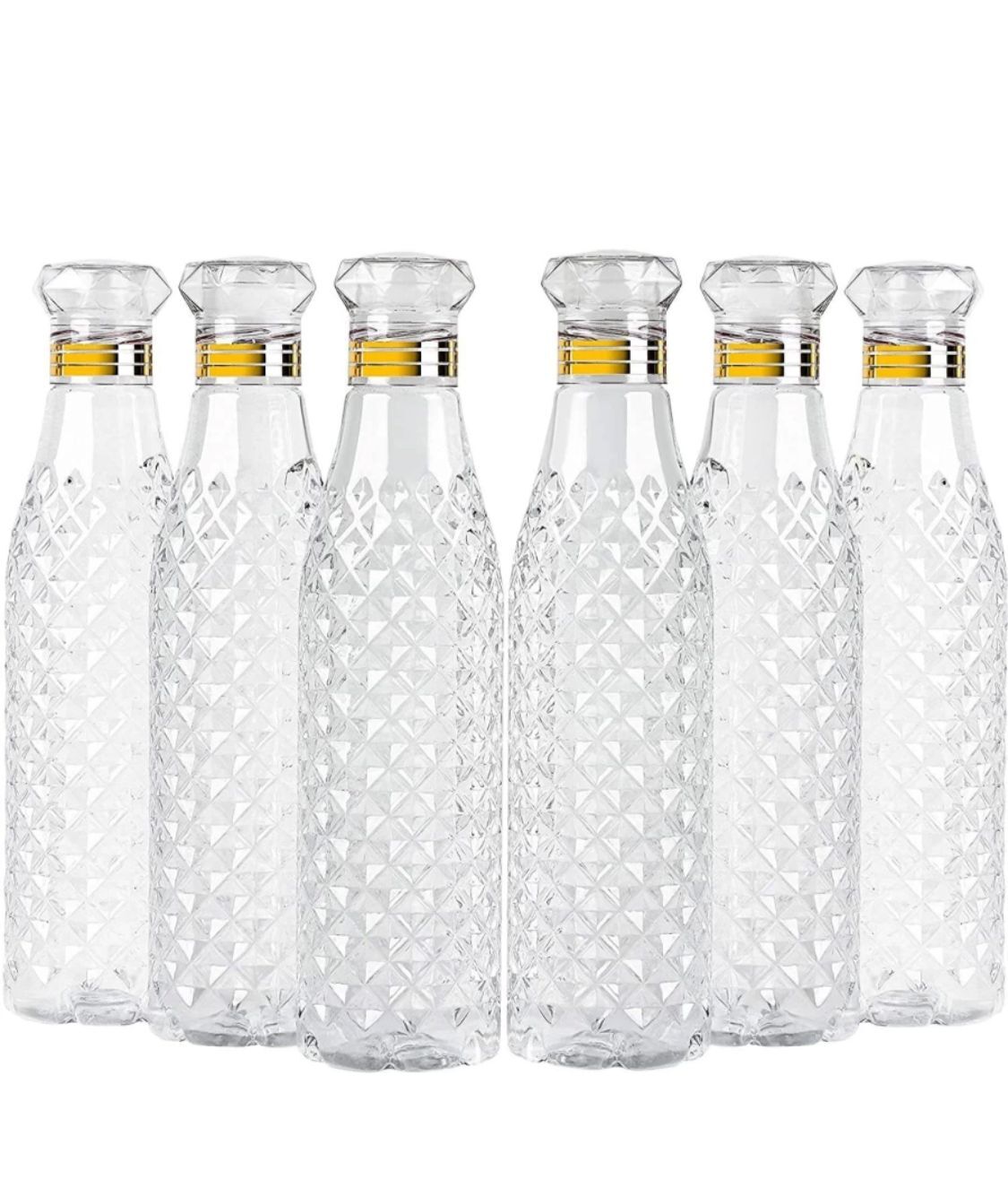 Plastic Daimond Cap Natural Bottle