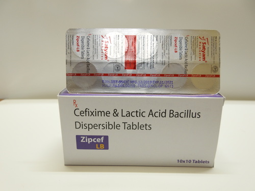 Zipcef Lb Tablet - Cefixime 200 Mg with Lactobacillus | Dispersible Tablet, Broad Spectrum, Promotes Gut Health, Improves Digestion