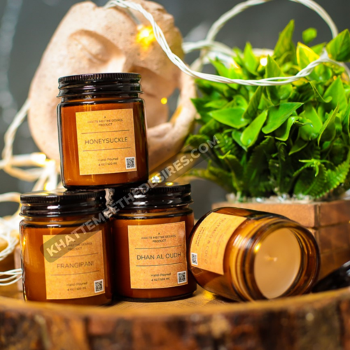 Amber Jar Candles - Burning Time: 12 Hours