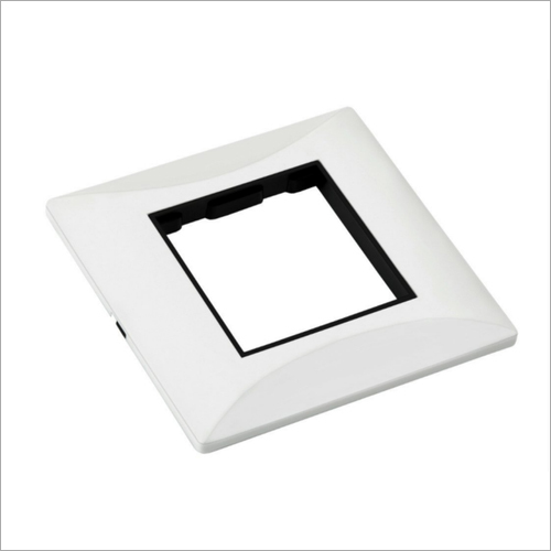 White Flicker Modular Switch Plate Black Line 2M