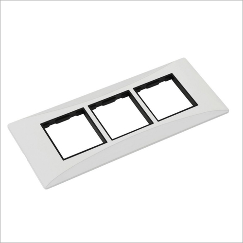 Flicker Modular Switch Plate - Polycarbonate, Size 6 Modular, Glossy White Finish