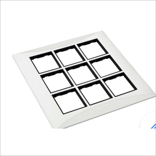 White Flicker Modular Switch Plate Black Line 18M