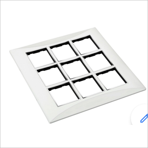 White Flicker Modular Switch Plate Silver Line 18M