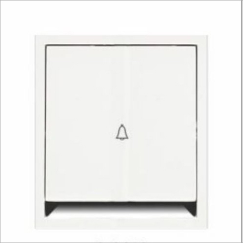 Modular Bell Push Switch - Polycarbonate, 2 Module Size, White Color | All Purpose Usage