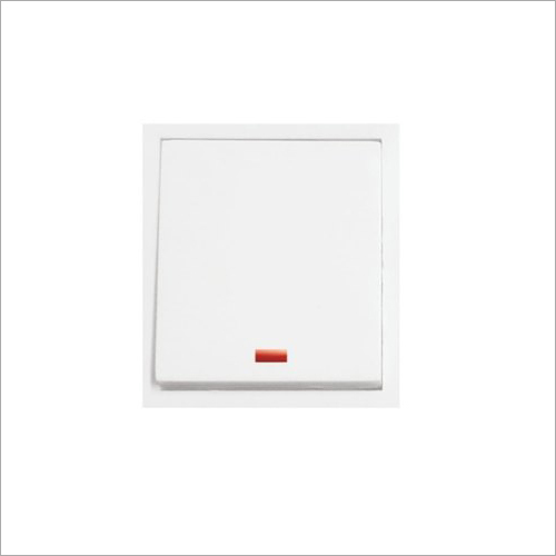 Modular Switch - Polycarbonate 2 Module Size, White Color, 1-Way Operation, 6AMP Rated Current, GOLEK Model 604