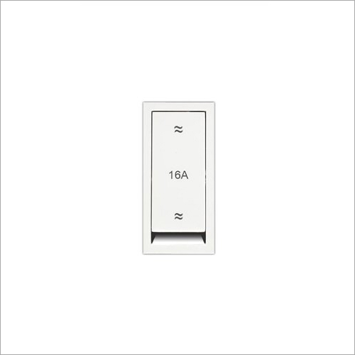Modular Switches 16A 2Way Flate - Polycarbonate Material, 1M Module Size, White Color | Rated Current 16A, Switch Size 1 Module