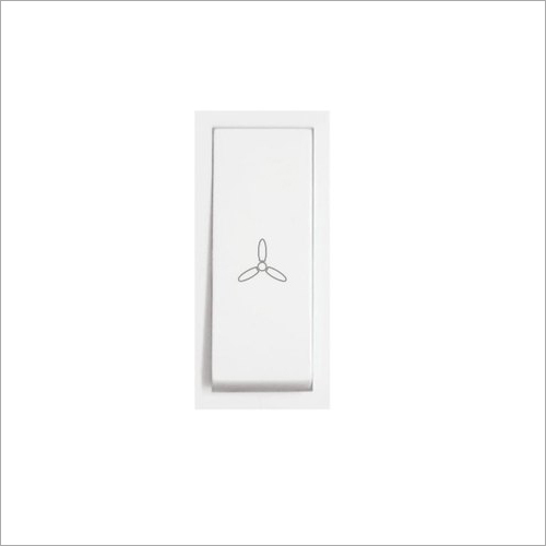 Modular Switch - Polycarbonate 1m Size, White Color, 6amp Rated Current, 1-way Switch Operation