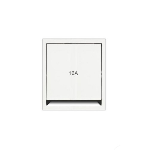 Modular Switches 16A Flate 2M - Polycarbonate Material, 2 Module Size, White Color | One Way Operation for All Purpose Use