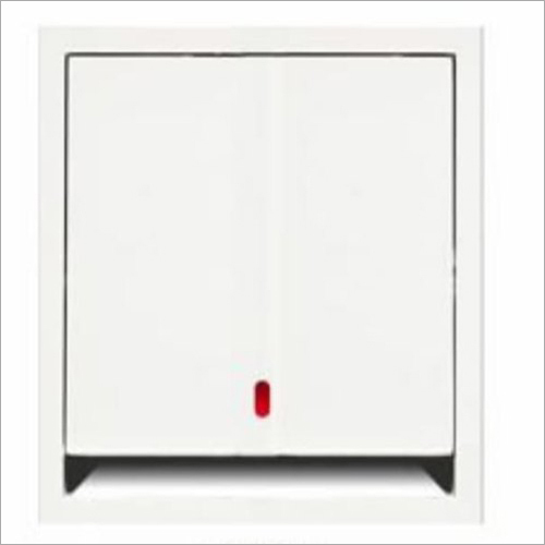 Modular Switch - 2 Module One Way, Polycarbonate Material, White Color