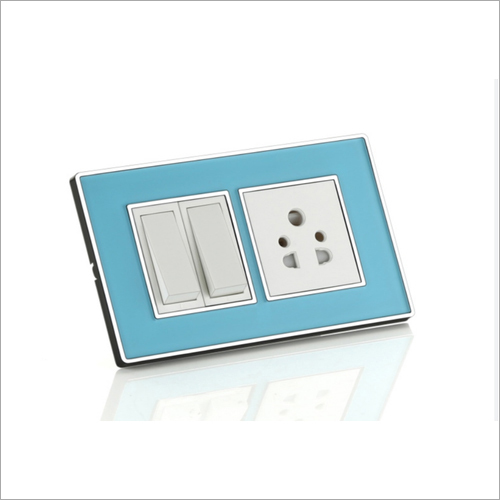 Blue Glass Modular Switch Plate