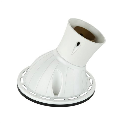 Heavy Angle Bulb Holder - Ceramic Body, Brass Finish, Flame Retardant, White Color