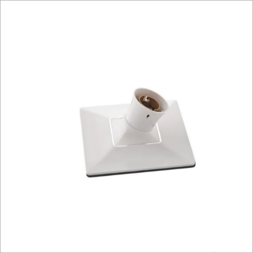 Heavy 5x5 Modular Angle Bulb Holder Brass Ring - Ceramic Body, White Finish | All-Purpose Application, Versatile Installation