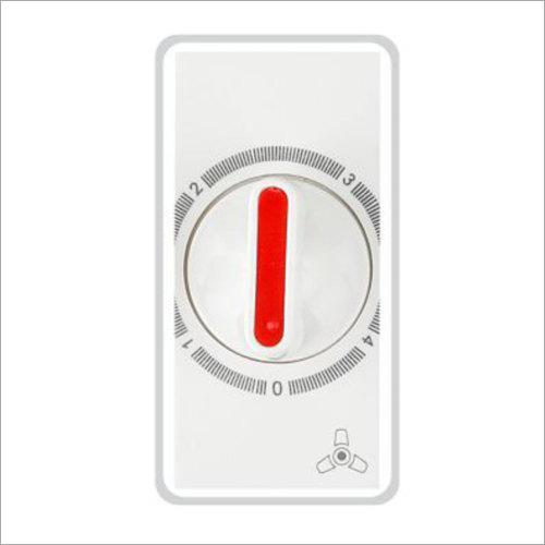 Fan Regulators 1M - Poly Carbonate, Step 4 Fan Speed Control | White Finish, Versatile Usage for Home Applications