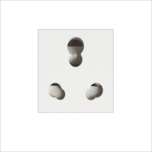 White Modular 16A Heavy Duty Socket With Sutter 2M
