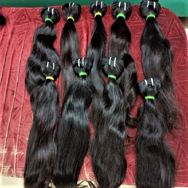 Top Quality 100% Hair Extensions No Tangle No Shedding Full Cuticle Human Virgin Aligned Machine Weft Human Hair Weft - Color: Natural Brown