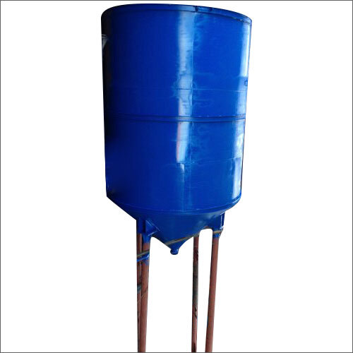 High Capacity Sand Silo - Other Material, Cone Bottom Design , Painted Finish In Vibrant Blue
