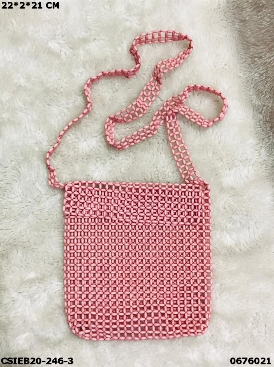 Designer Handmade Beaded Bag - 29x22cm , Multi Color With Opulent Layered Bead Work For Women, Elegant Handle Style For Classy Look