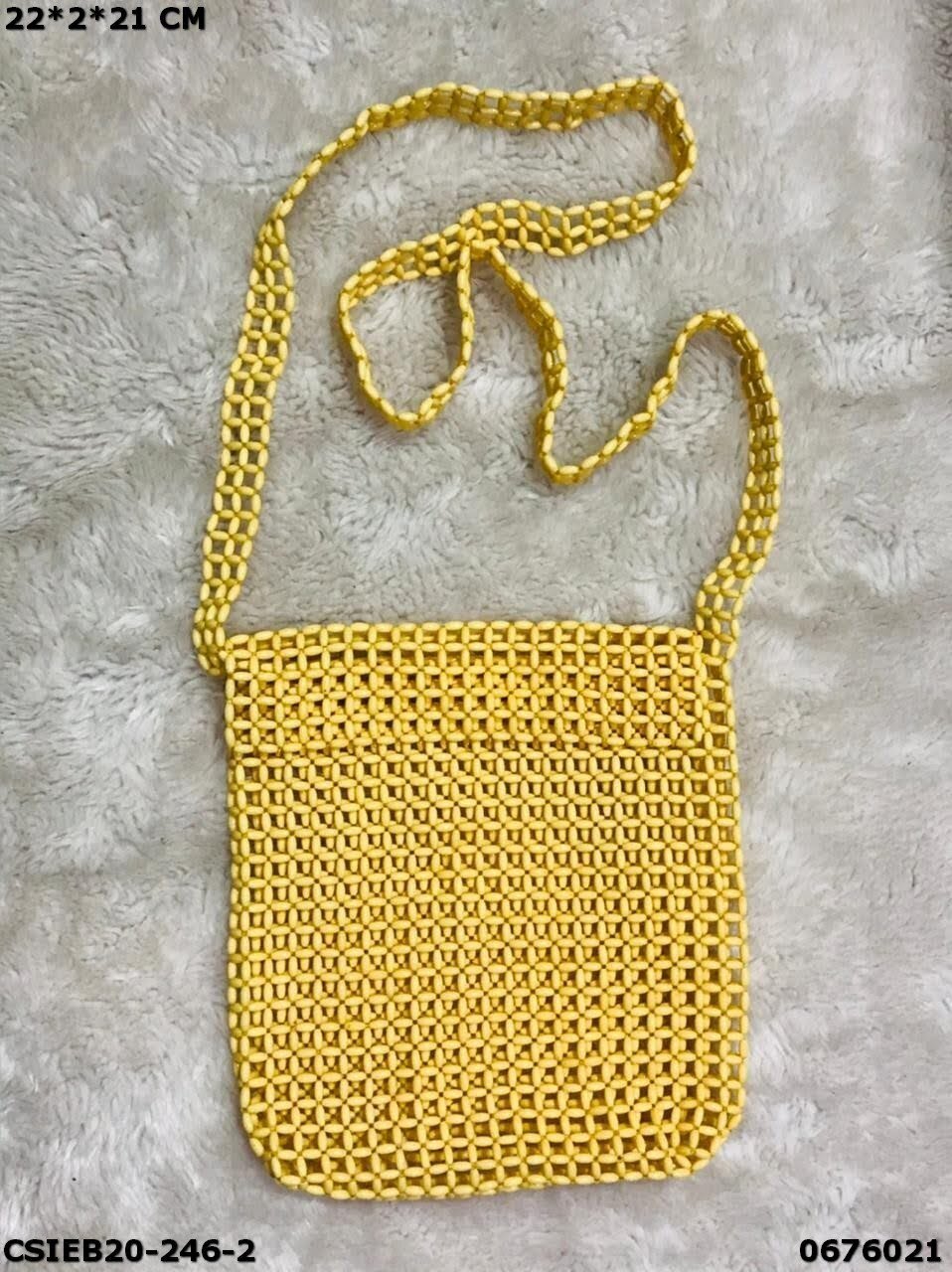 Designer Handmade Beaded Bag - 29x22cm , Multi Color With Opulent Layered Bead Work For Women, Elegant Handle Style For Classy Look