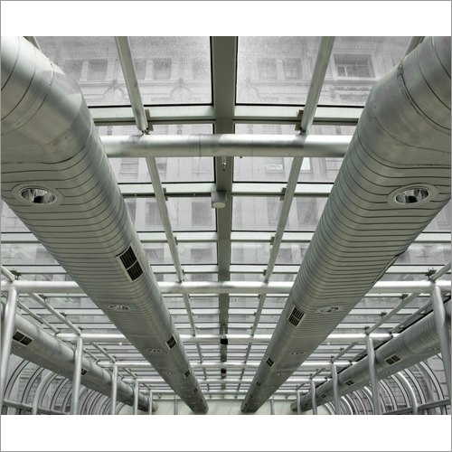 Spiral Flat Oval Duct - Color: White
