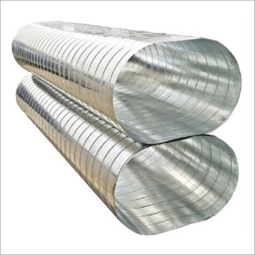 Spiral Flat Oval Duct - Color: White