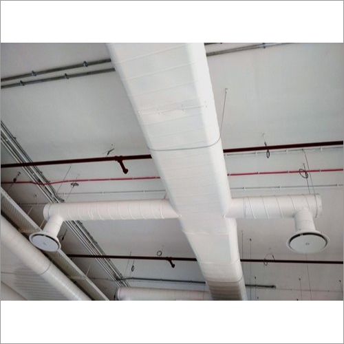 Spiral Flat Oval Duct - Color: White