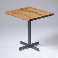MS Cafe टेबल लकड़ी के टॉप के साथ