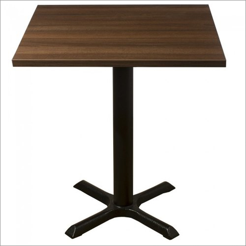 Cafe Table With Wooden Top - Color: Brown