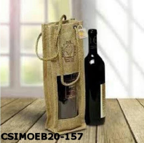 Multi Handcrafted Jute Bottle Bags