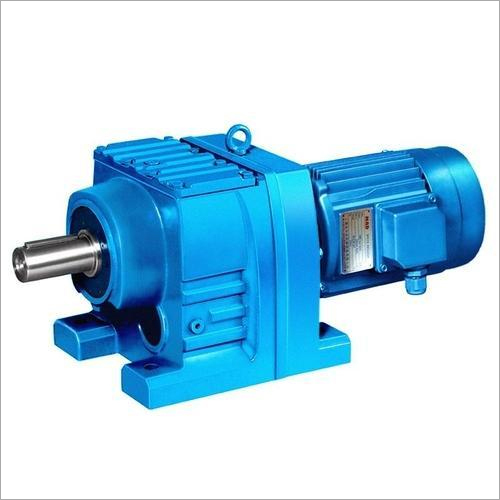 Inline Helical Gearbox - MS, 30x30x25 cm, Blue | Precision Casting, 0.05 to 90 HP, Helical Gear Tooth Profile, Industrial Usage