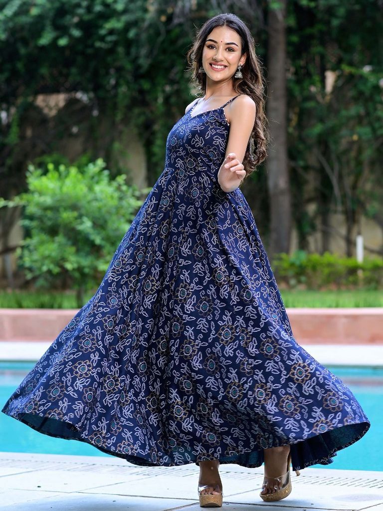 indian blue dress Navy Woman at 299.00 INR at Best Price in Jaipur McFarlane Princess Bride BRAND All Cabana Life Products Length:Standard Step into a world