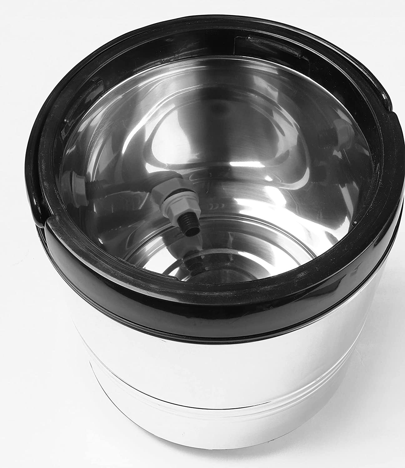 10 L Thermosteel Water Jug - Stainless Steel, Wide Mouth Design, Silver Black | Pu Insulation Keeps Beverages Hot Or Cold For Hours, 1-year Warranty