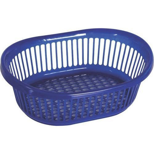 Oval Plastic Basket - Color: Blue