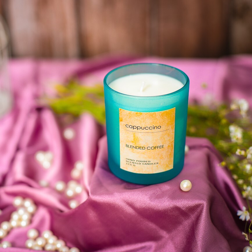 Colored Frosted Candle - Paraffin Wax , 21 Hour Burning Time, Hand Poured Handmade, Customizable Logo, Multi-use For Home Decoration & Parties