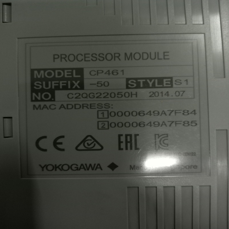 Yokogawa Cp461-50 S1/c2qg22050h Processor Module